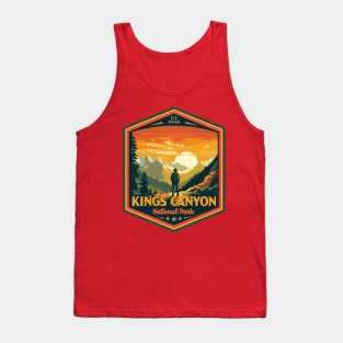 Kings Canyon  National Park Vintage WPA Style National Parks Art Tank Top